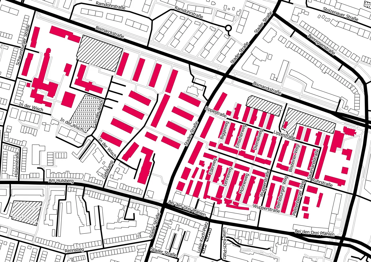 Karte vom Projektgebiet Klein Mexiko