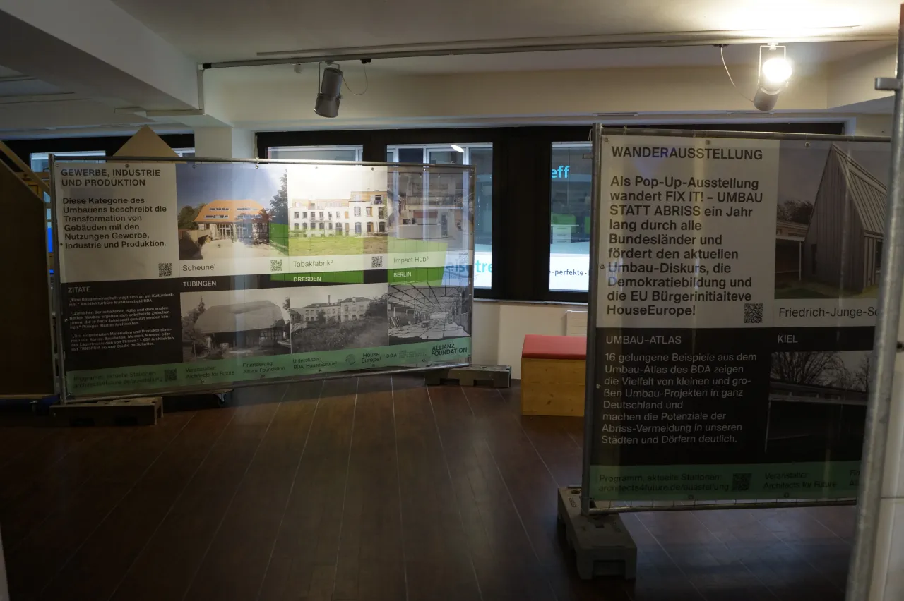 Wanderaustellung FIX-IT! im Klima Bau Zentrum