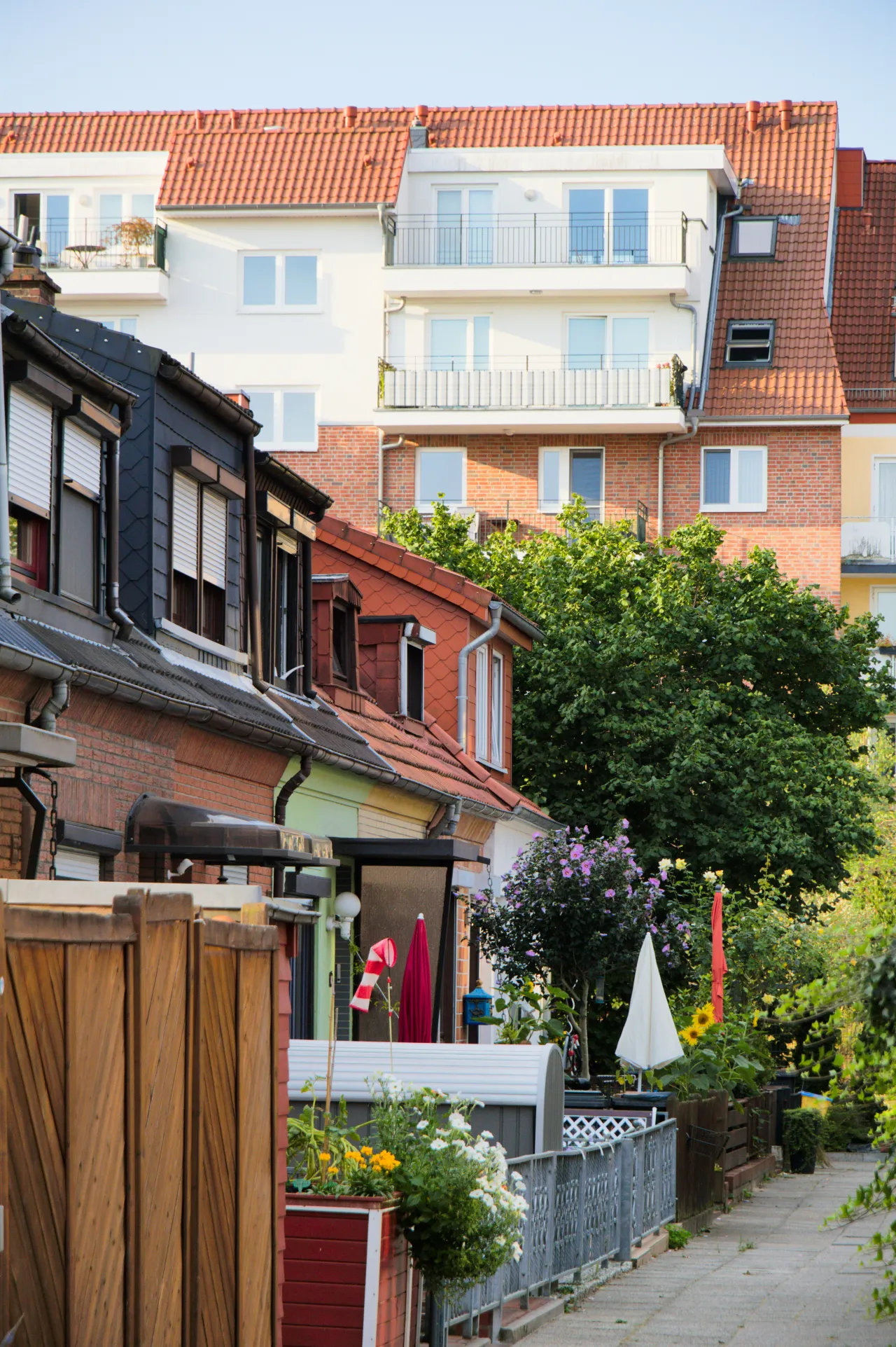 Häuserzeile in Quartier Klein Mexiko