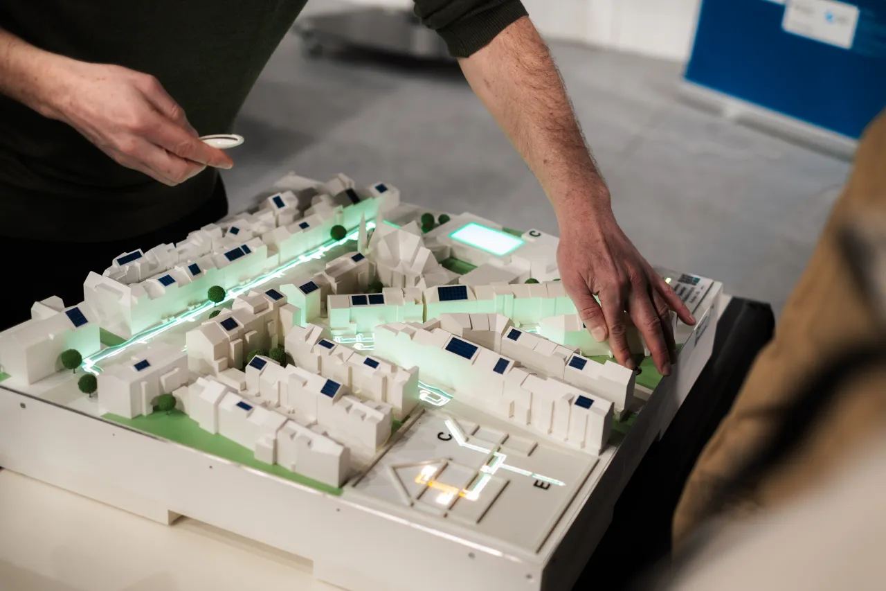 Nahaufnahme vom Nahw&auml;rme Modell