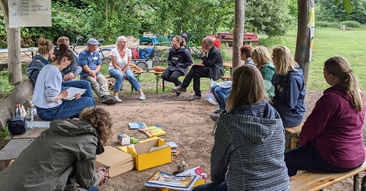 ener:kita Pädagog*innen Workshop in der Kinderwildnis des BUND Bremen