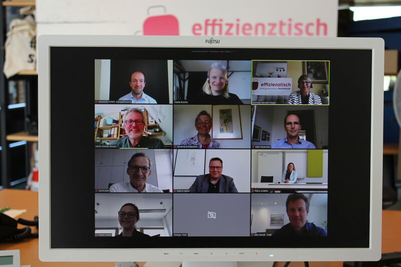 Zoom Konferenz zum Start des Effizienztisches