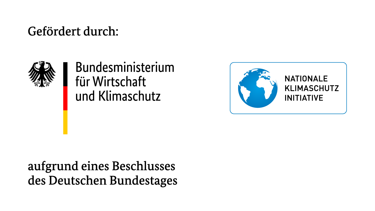 Förderlogo Bundesministerium für Wirtschaft und Klimaschutz & Nationale Klimaschutzinitiative