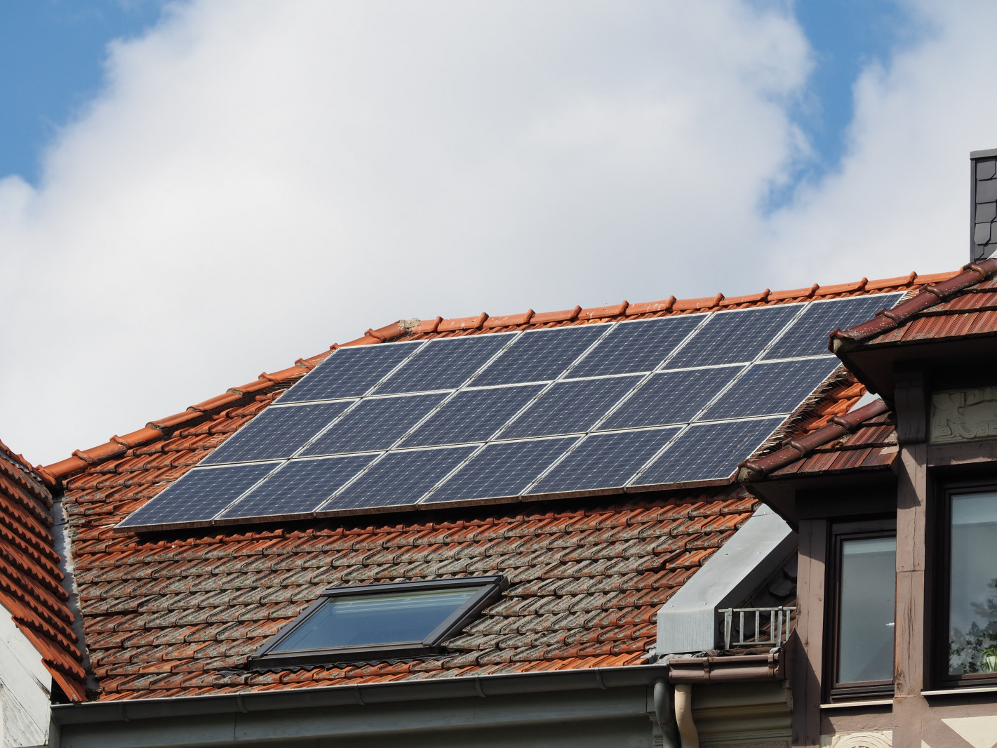 Foto einer Photovoltaikanlage auf einem Bremer Privathaus