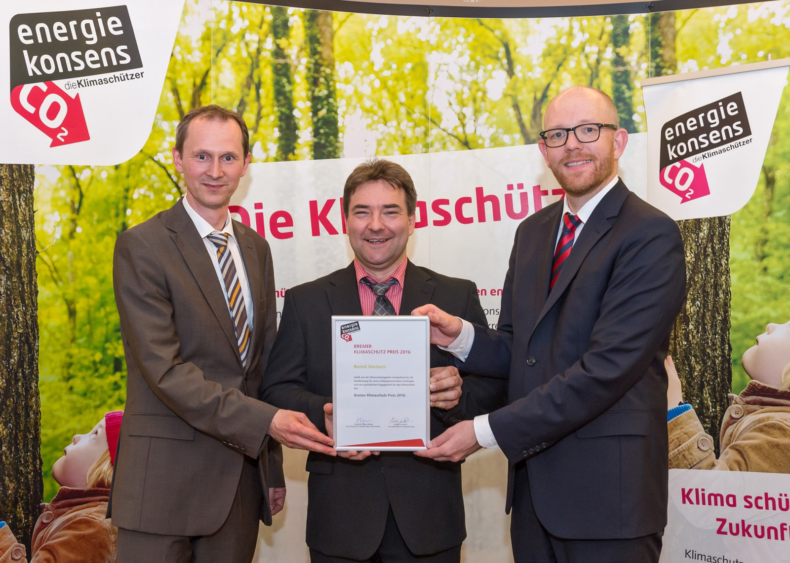 Der Klimaschutzpreis 2016 geht an Bernd Meiners.